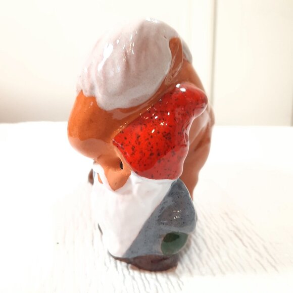 Rolf Berg Gnome & Horse Figurine Sweden folk art Glazed Terracotta Pottery decor - Picture 2 of 8